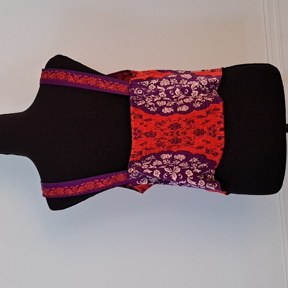 NWOT RACHEL ZOE purple and red tank/halter style top; Size L - Picture 3 of 6